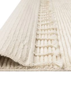 Miss Amara All Rugs Ginta Ivory Cream Textured PET Rug