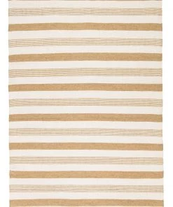 Miss Amara Goldie Striped Jute Wool Rug