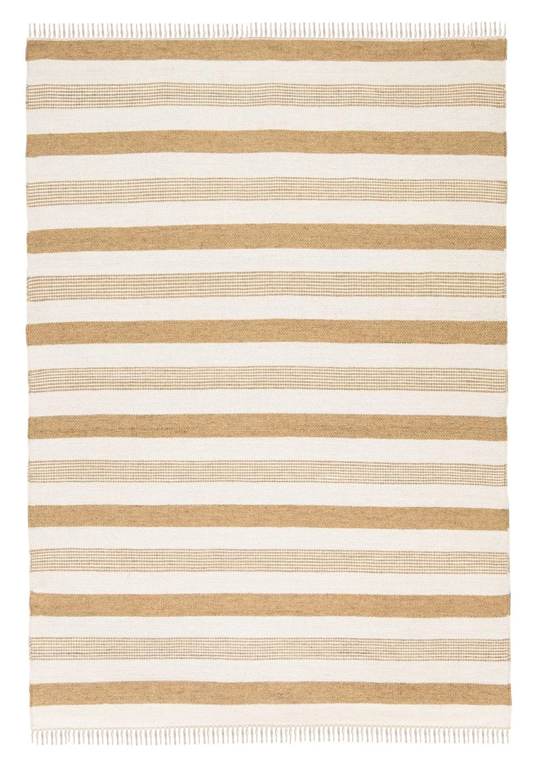 Miss Amara Goldie Striped Jute Wool Rug