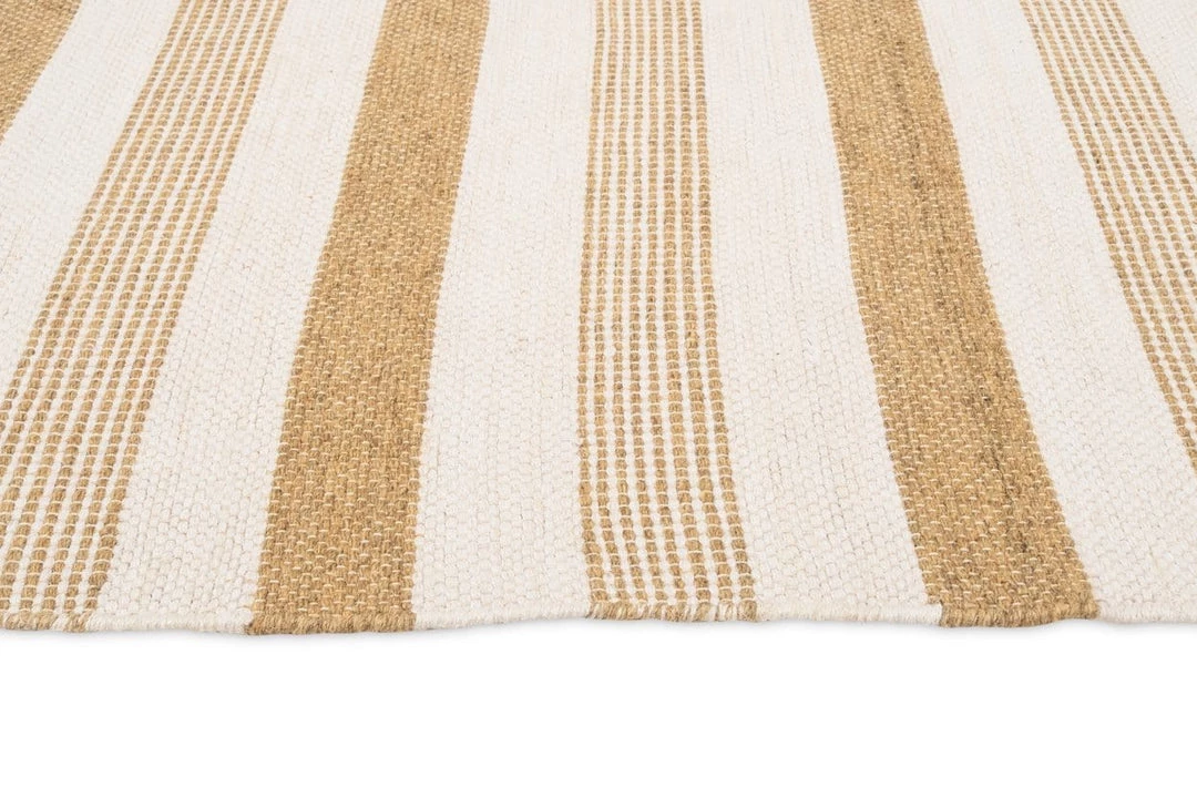 Miss Amara Goldie Striped Jute Wool Rug