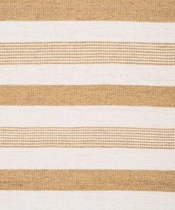 Miss Amara All Rugs Goldie Striped Jute Wool Runner Rug
