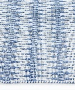 Miss Amara Halie Ivory & Blue Flatweave Indoor Outdoor Rug