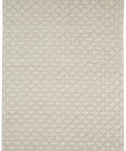 Miss Amara Hanna Ivory Leaflets Wool Blend Rug