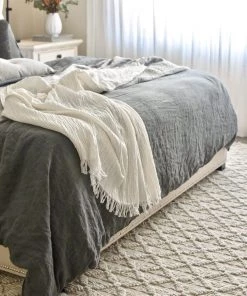 Miss Amara Hanna Ivory Leaflets Wool Blend Rug