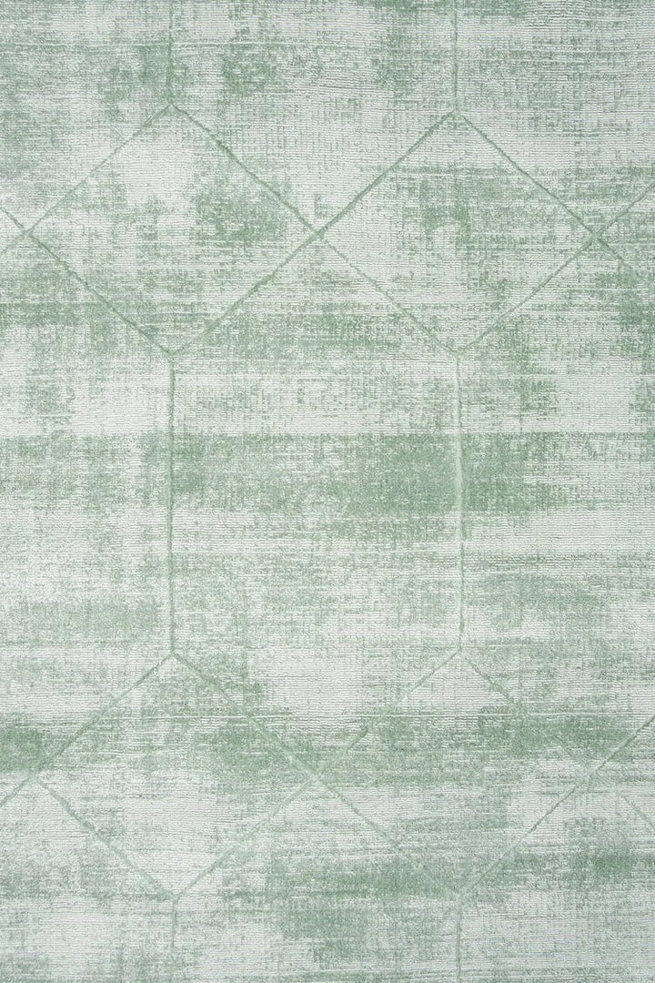 Miss Amara Harley Mint Green Geometric Viscose Rug All Rugs