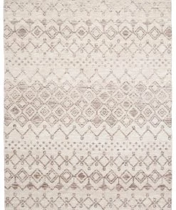 Miss Amara Harlow Ivory Cream And Brown Tribal Rug