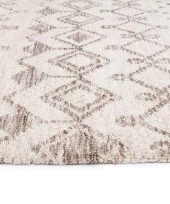 Miss Amara All Rugs Harlow Ivory Cream And Brown Tribal Runner Rug
