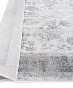 Miss Amara All Rugs Harper Grey And Cream Faded Motif Rug