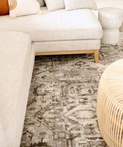 Miss Amara Harriette Faded Transitional Grey Rug All Rugs