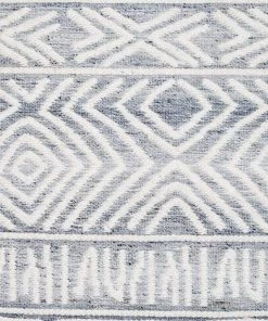 Miss Amara All Rugs Hattie Blue And Ivory Transitional Tribal Rug