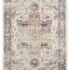 Miss Amara Haven Cream And Purple Multi-Colour Distressed Rug