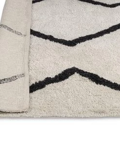 Miss Amara Hayley Black And Ivory Tribal Washable Berber Rug