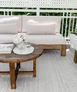 Miss Amara Hazel Cream And Grey Indoor Outdoor PET Rug All Rugs