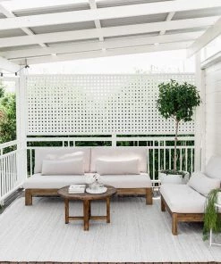 Miss Amara Hazel Cream And Grey Indoor Outdoor PET Rug All Rugs