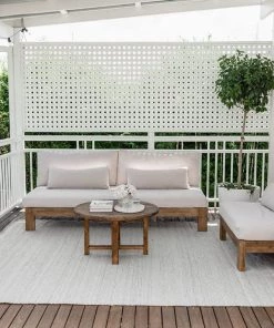 Miss Amara Hazel Cream And Grey Indoor Outdoor PET Rug All Rugs