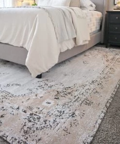 Miss Amara Helena White And Peach Turkish Style Distressed Rug All Rugs