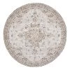 Miss Amara Helena White And Peach Turkish Style Distressed Round Rug All Rugs