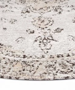 Miss Amara Helena White And Peach Turkish Style Distressed Round Rug All Rugs