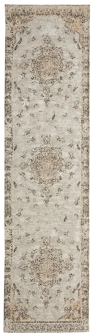 Miss Amara Helena White And Peach Turkish Style Distressed Runner Rug All Rugs