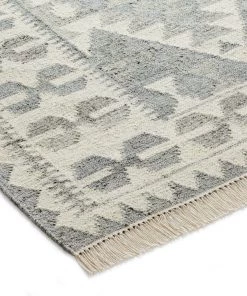 Miss Amara Helki Monochrome Grey Scandi Wool Rug