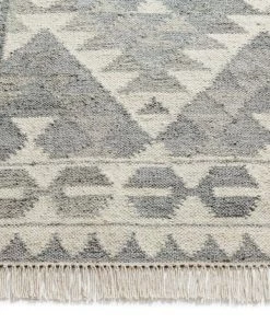 Miss Amara Helki Monochrome Grey Scandi Wool Rug