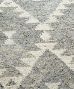 Miss Amara Helki Monochrome Grey Scandi Wool Rug