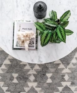 Miss Amara Helki Monochrome Grey Scandi Wool Rug
