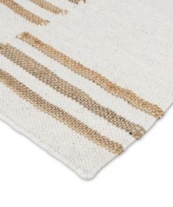 Miss Amara Hendrix Asymmetrical Striped Jute Wool Rug