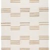 Miss Amara Hendrix Asymmetrical Striped Jute Wool Rug