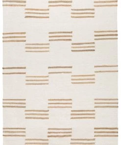 Miss Amara Hendrix Asymmetrical Striped Jute Wool Rug