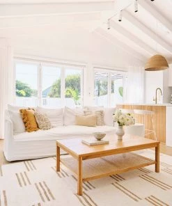 Miss Amara Hendrix Asymmetrical Striped Jute Wool Rug