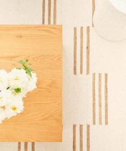 Miss Amara Hendrix Asymmetrical Striped Jute Wool Rug