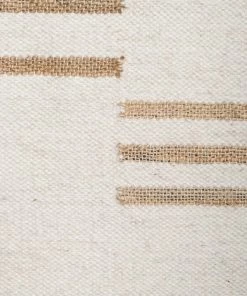 Miss Amara Hendrix Asymmetrical Striped Jute Wool Rug