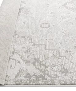 Miss Amara Henrietta Grey And Ivory Distressed Floral Rug All Rugs