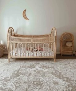 Miss Amara Henrietta Grey And Ivory Distressed Floral Rug All Rugs