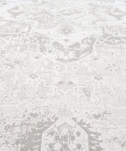 Miss Amara Henrietta Grey And Ivory Distressed Floral Rug All Rugs