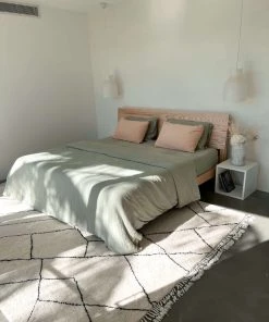 Miss Amara Himani Abstract Pattern Berber Wool Shag Rug