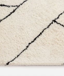 Miss Amara Himani Abstract Pattern Berber Wool Shag Rug