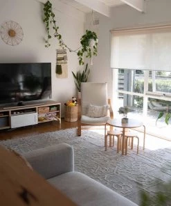 Miss Amara Huda Grey Ivory And Hushed Green Distressed Rug All Rugs