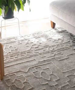 Miss Amara Huda Grey Ivory And Hushed Green Distressed Rug All Rugs