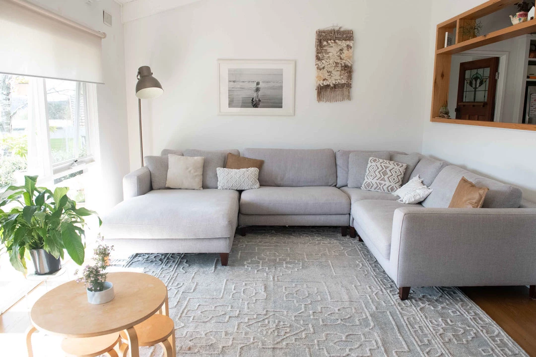 Miss Amara Huda Grey Ivory And Hushed Green Distressed Rug All Rugs