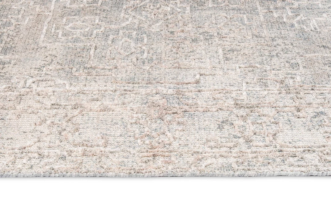 Miss Amara Huda Grey Ivory And Hushed Green Distressed Rug All Rugs