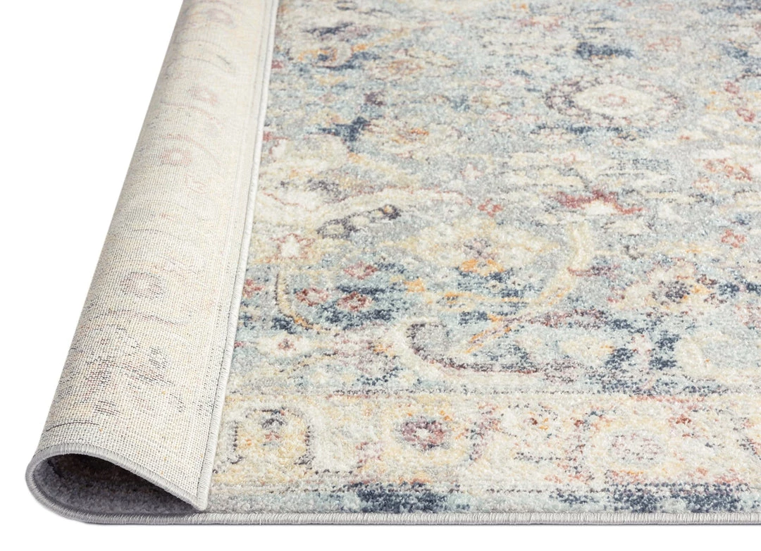 Miss Amara Huxley Blue And Purple Multi-Colour Distressed Rug