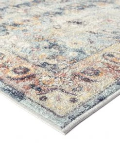 Miss Amara Huxley Blue And Purple Multi-Colour Distressed Rug