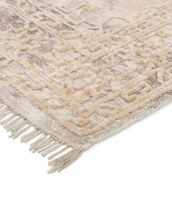 Miss Amara Iggie Mustard Ivory And Beige Floral Distressed Rug All Rugs