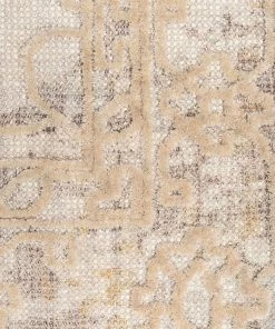 Miss Amara Iggie Mustard Ivory And Beige Floral Distressed Rug All Rugs