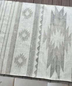 Miss Amara Imala Monochrome Tribal Flatweave Rug All Rugs