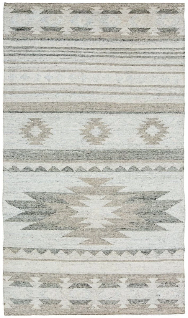 Miss Amara Imala Monochrome Tribal Flatweave Rug All Rugs