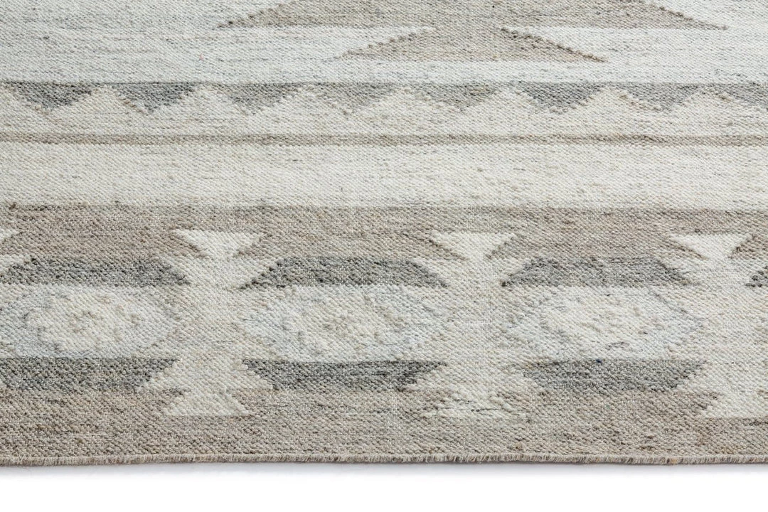 Miss Amara Imala Monochrome Tribal Flatweave Rug All Rugs