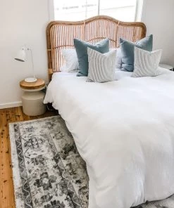 Miss Amara Iman Blue Ivory And Stone Grey Transitional Distressed Rug All Rugs